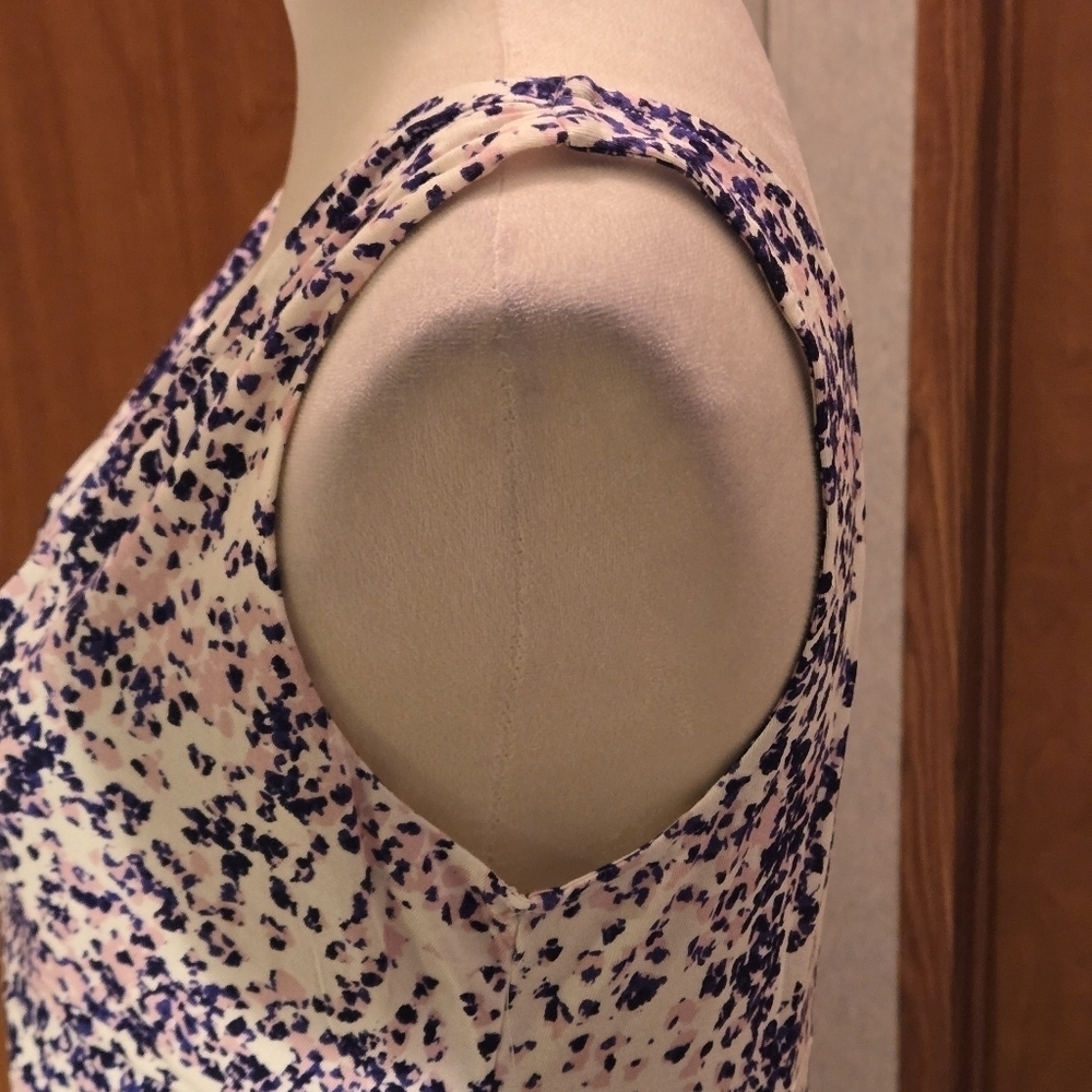 Alfani Maxi Dress Loungewear Sleeveless Pink Purple White Mottled Spots Women L - Picture 7 of 15